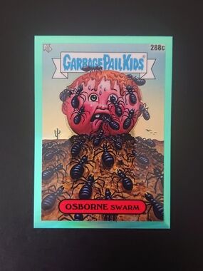 2024 Garbage Pail Kids Chrome 7 - Osborne Swarm (288c) - Aqua /199 C-Name SP